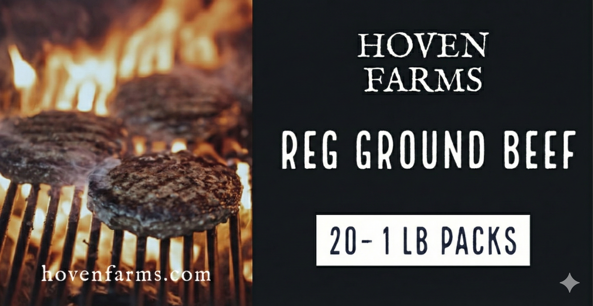 20 lb pack - REGULAR Ground Beef – HovenFarms