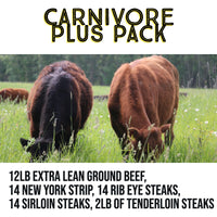 Carnivore Plus Pack- Organic, Grass Finished- 35 lb of Beef