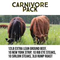Carnivore Pack- Organic, Grass Finished- 30 lb of Beef