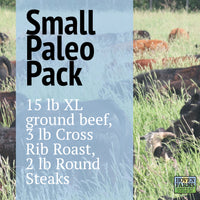 Small Paleo Freezer Pack - Organic, Grass Finished-  20 lbs of Beef