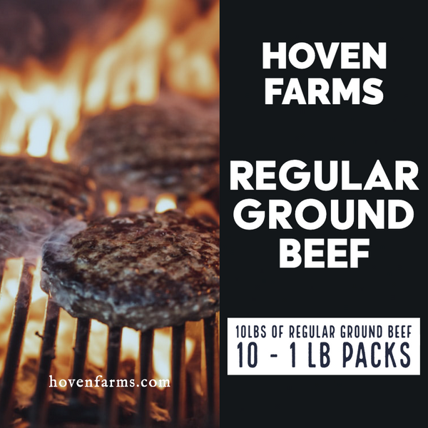 10 lb Pack REGULAR Ground Beef HovenFarms